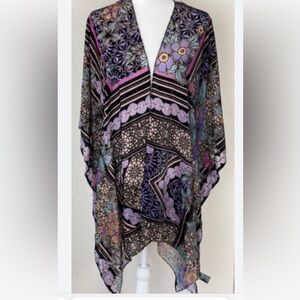 Anthropologie embroidered kimono - O/S LIKE NEW